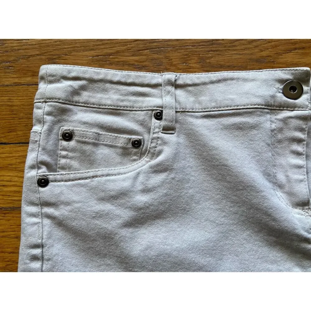 WILLI SMITH Beige Denim Stretch Mini Skirt sz 14